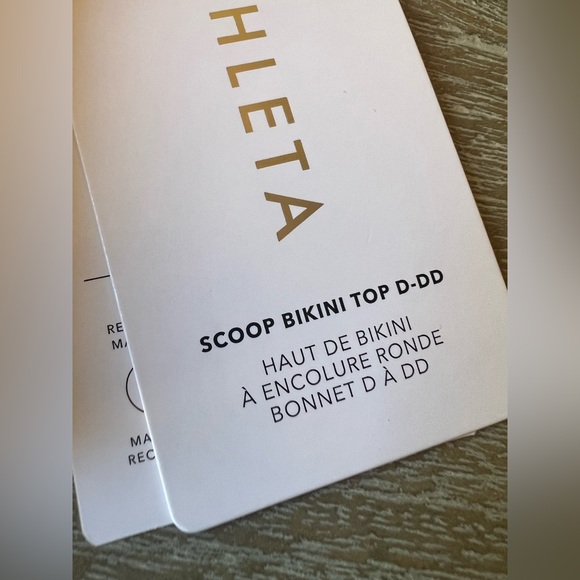 Athleta Scoop Bikini Top XS D Cup, NWT - Picture 3 of 5